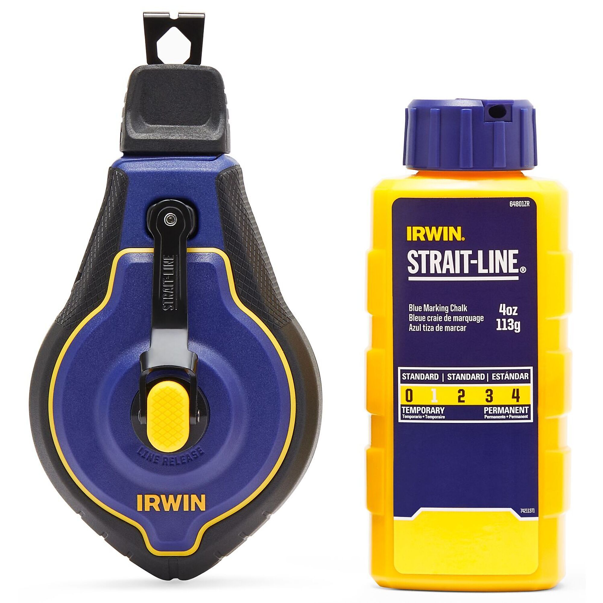 IRWIN STRAIT-LINE SPEEDLINE PRO Chalk Reel, 100ft., Blue Chalk, Model# IWHT48443BC